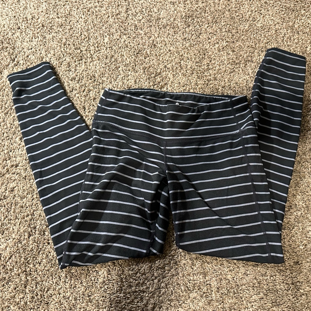 Athleta striped yoga pants